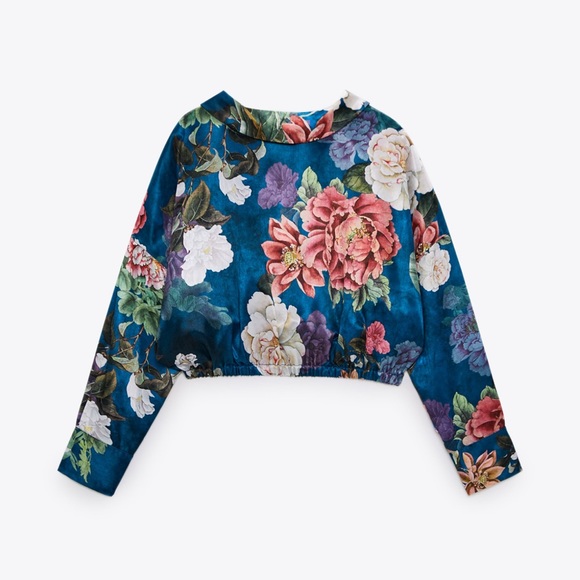 Cropped floral print blouse - Picture 4 of 6